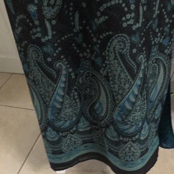 K Studio Black large paisley pattern skirt - Picture 3 of 10